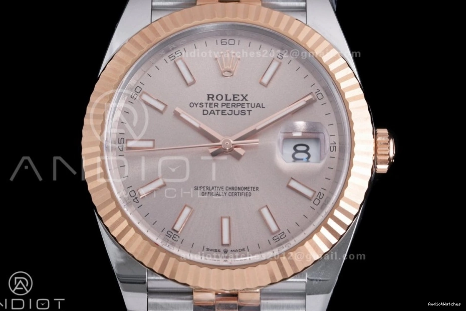 Best Edition on Bracelet Jubilee 41 SS SH Practical Champagne Clean 1:1 Dial DateJust 126331 Steel 904L RG 595 0828